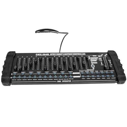 Version 1.0.0 DMX512 DJ Controller 384CH DMX Cotroller Use for Program Editing of Bar Club Live Lights Show Support 30 Banks 8 Scenes 24 Fixtures Stage Lighting Console - Image 1