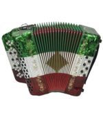34-Key Accordion 3412 FBE (Tricolor of Green, White, and Red) - Image 3