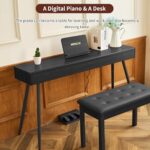 88 Key Electric Piano Keyboard with Drawer, 88 Keys Full-size Home Digital Pianos, Wooden Electronic Upright Piano for Beginner Professional Adult, with Triple Pedals, Black - Image 5